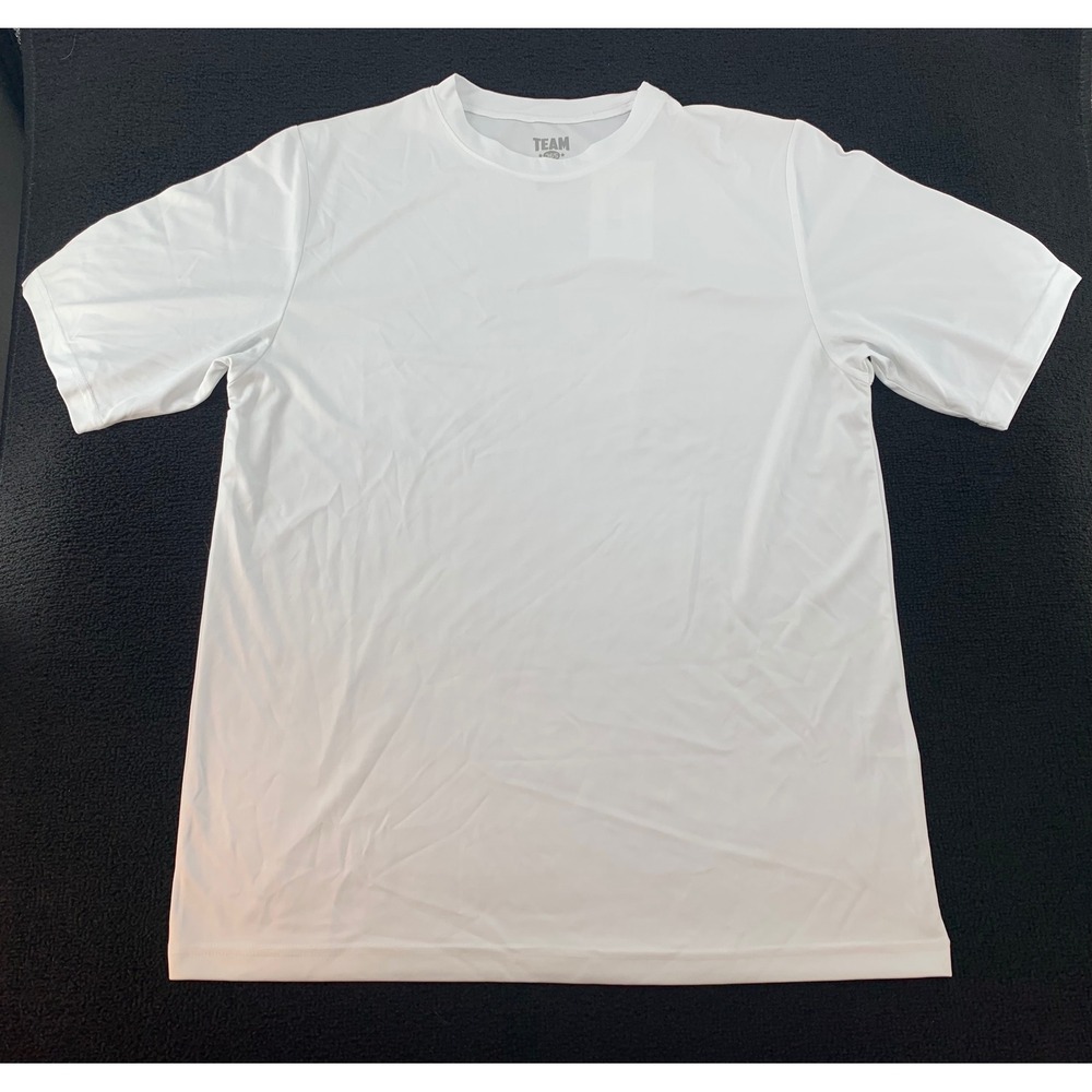 TEAM 365 Mens White Short‎ Sleeve T Shirt Athletic Performance Top M